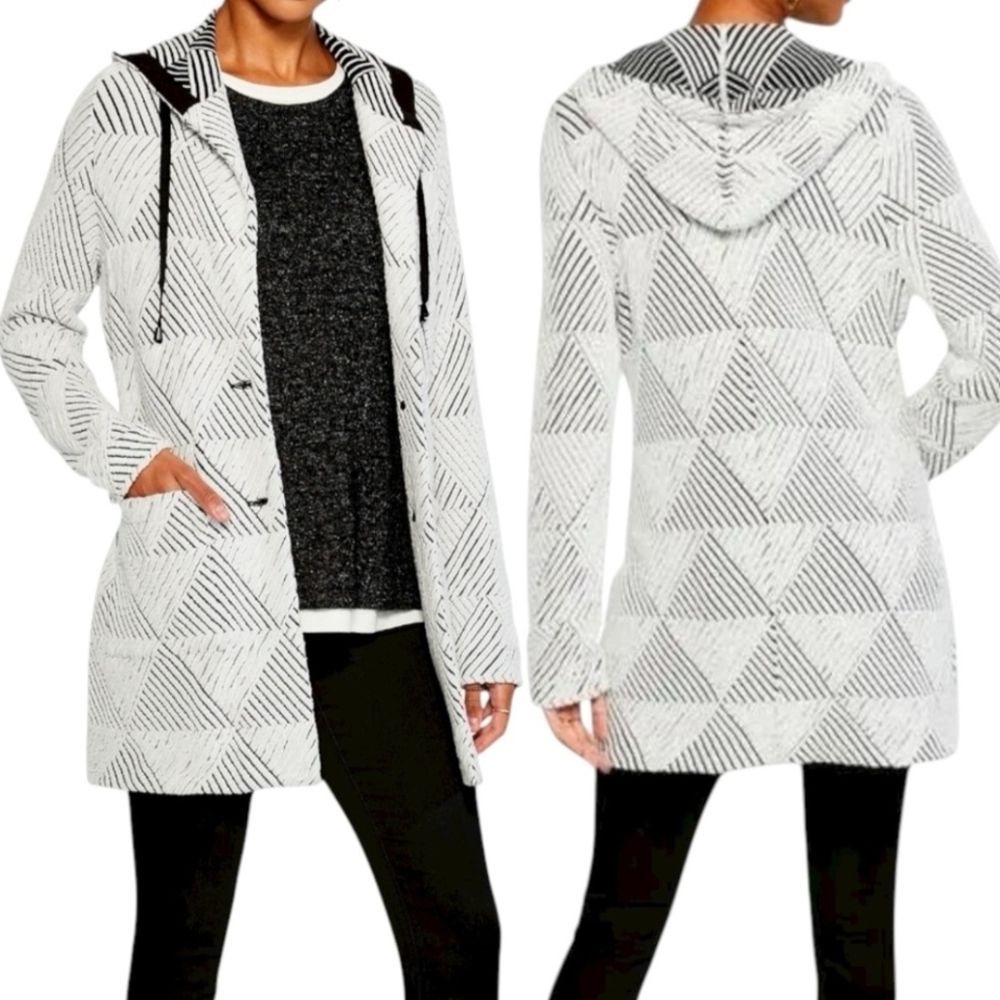 Nic+Zoe Here Or There Pucker Jacket White Multi